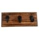 Black Iron Wooden Wall Hooks